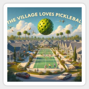 Pickleball The Village 002 Shirt Sticker